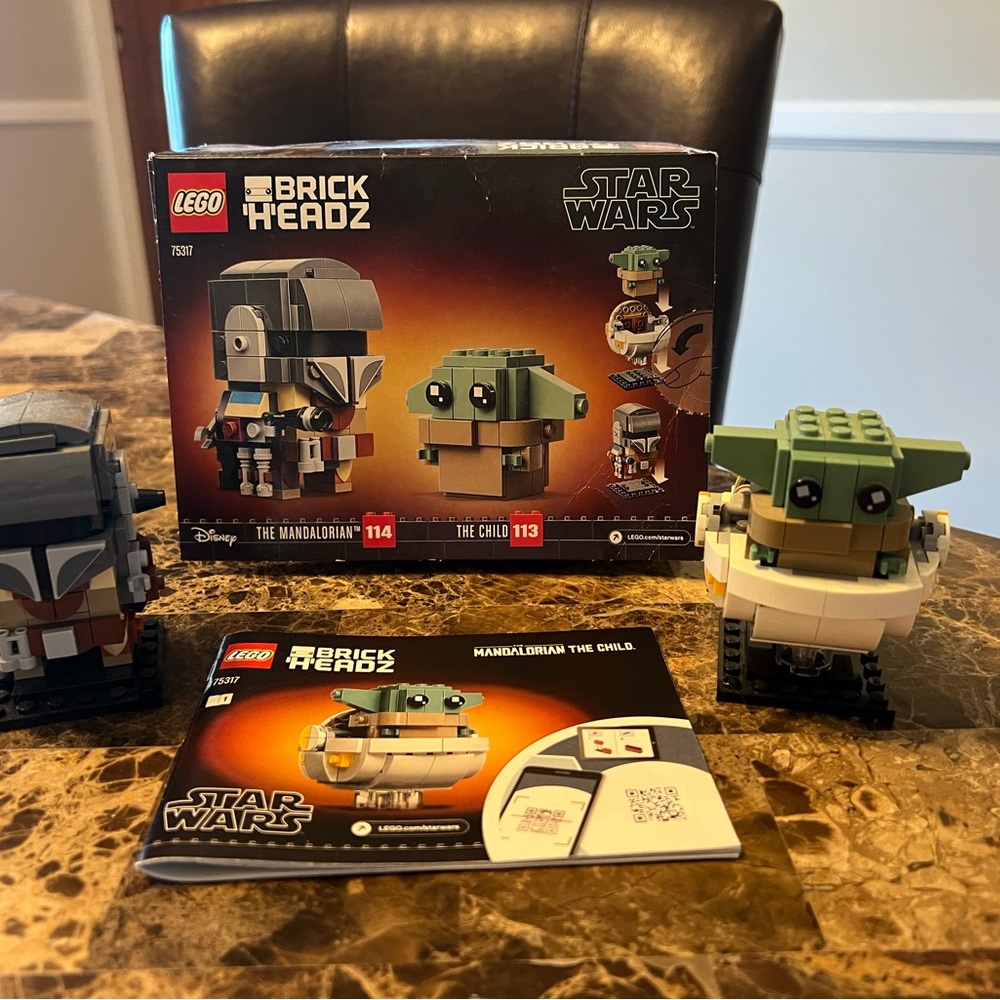 LEGO BrickHeadz Star Wars Mandalorian & Child Set - Black, Gray, Green, Brown